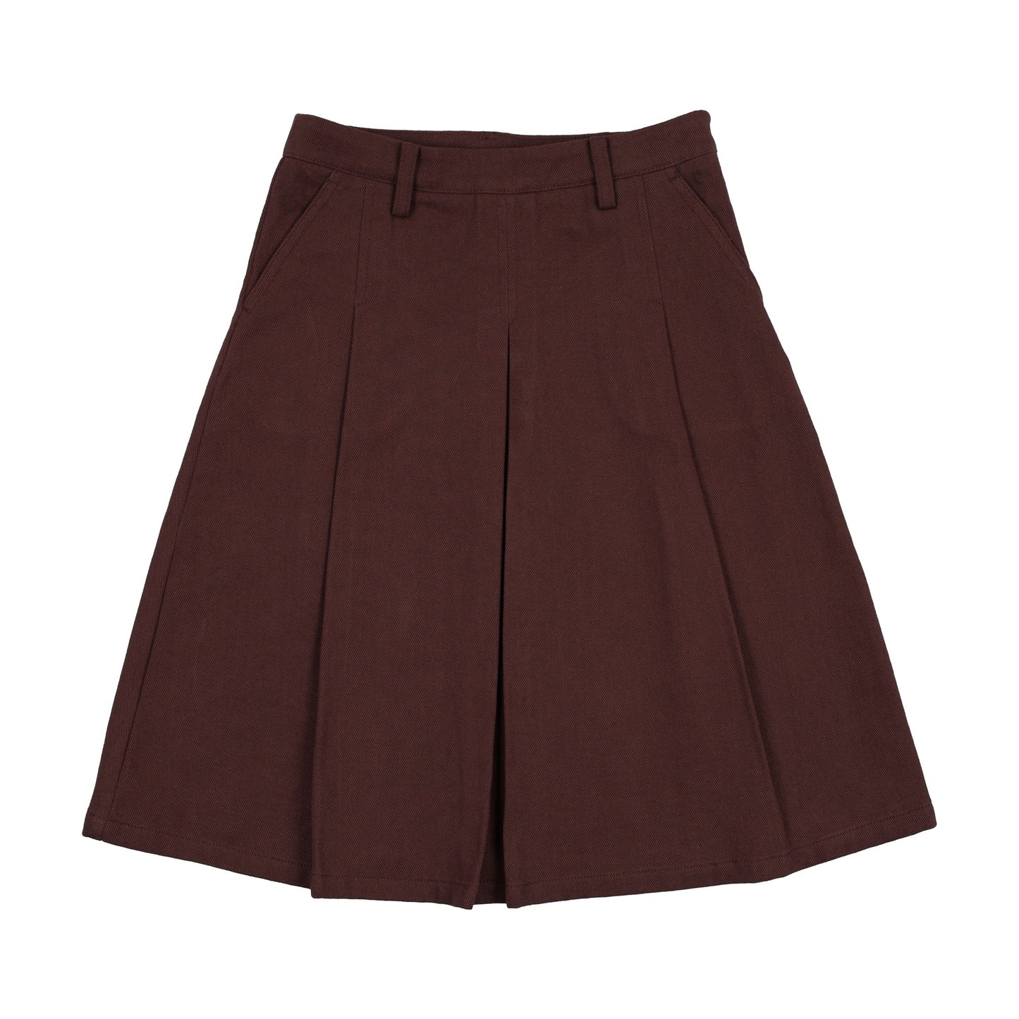 Denim pleated skirt