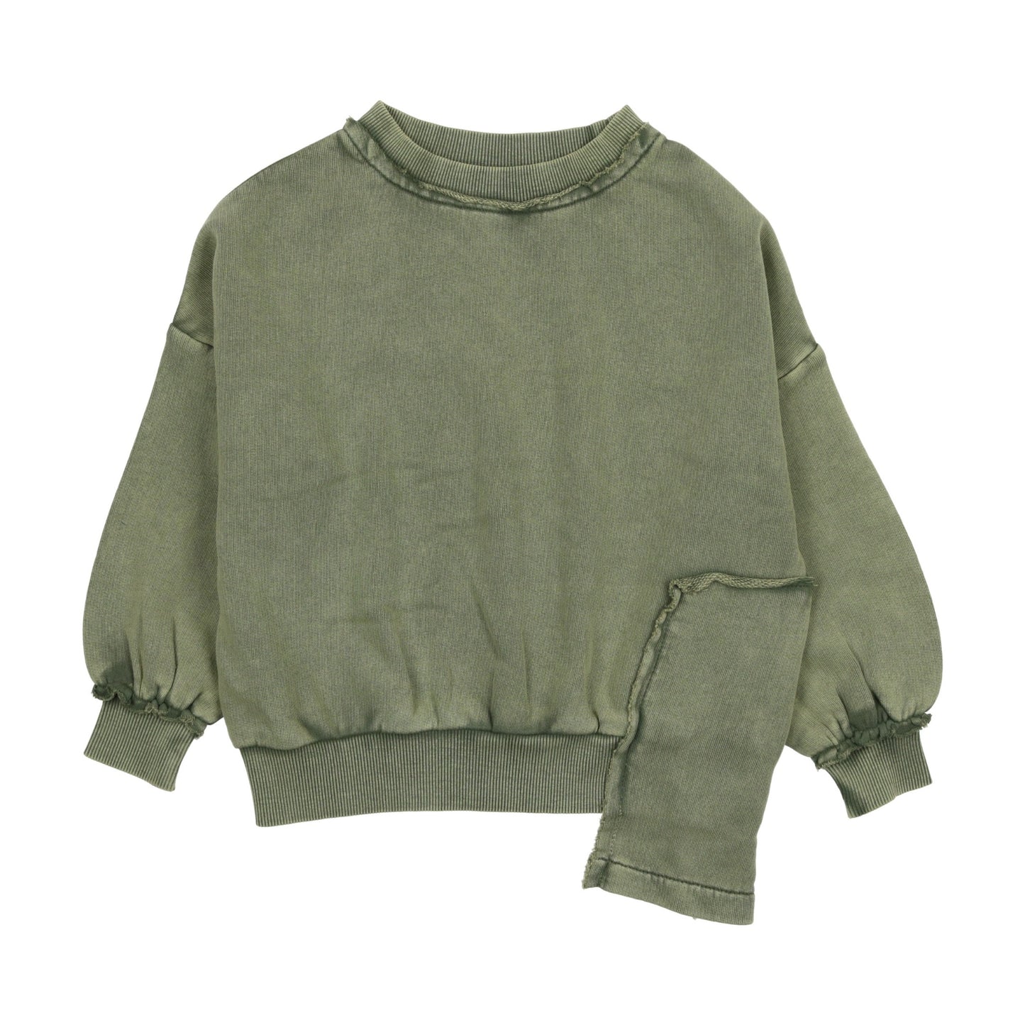 washed edge sweatshirt