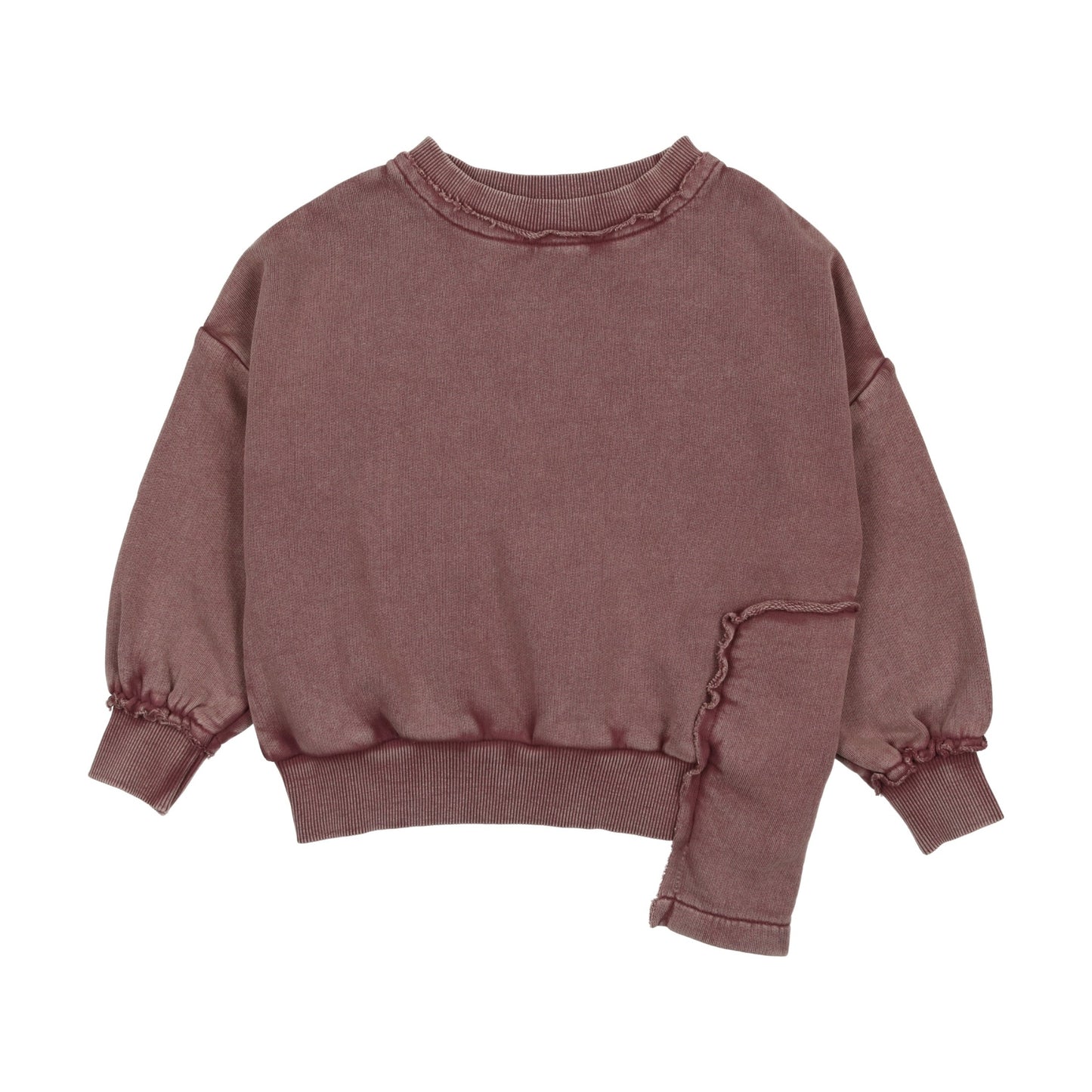 washed edge sweatshirt