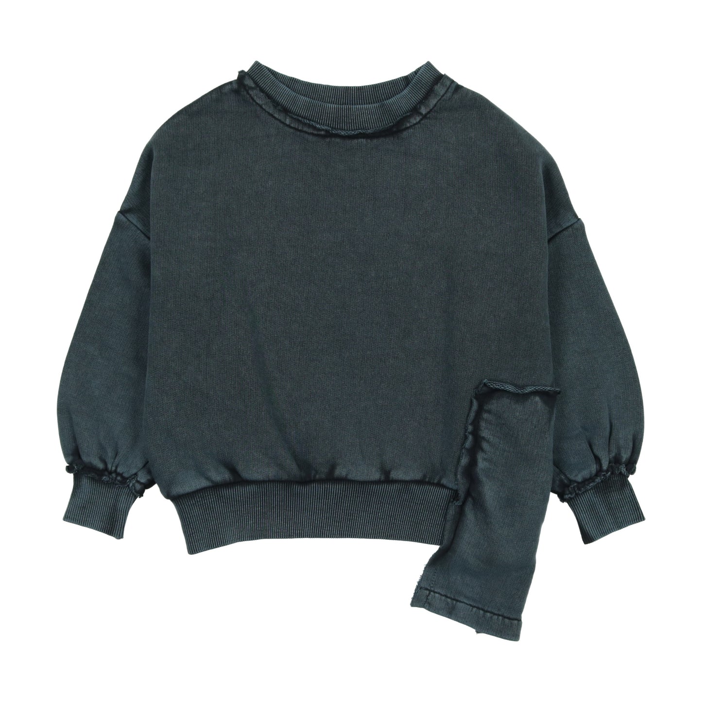 washed edge sweatshirt