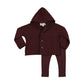 Hooded cardigan set