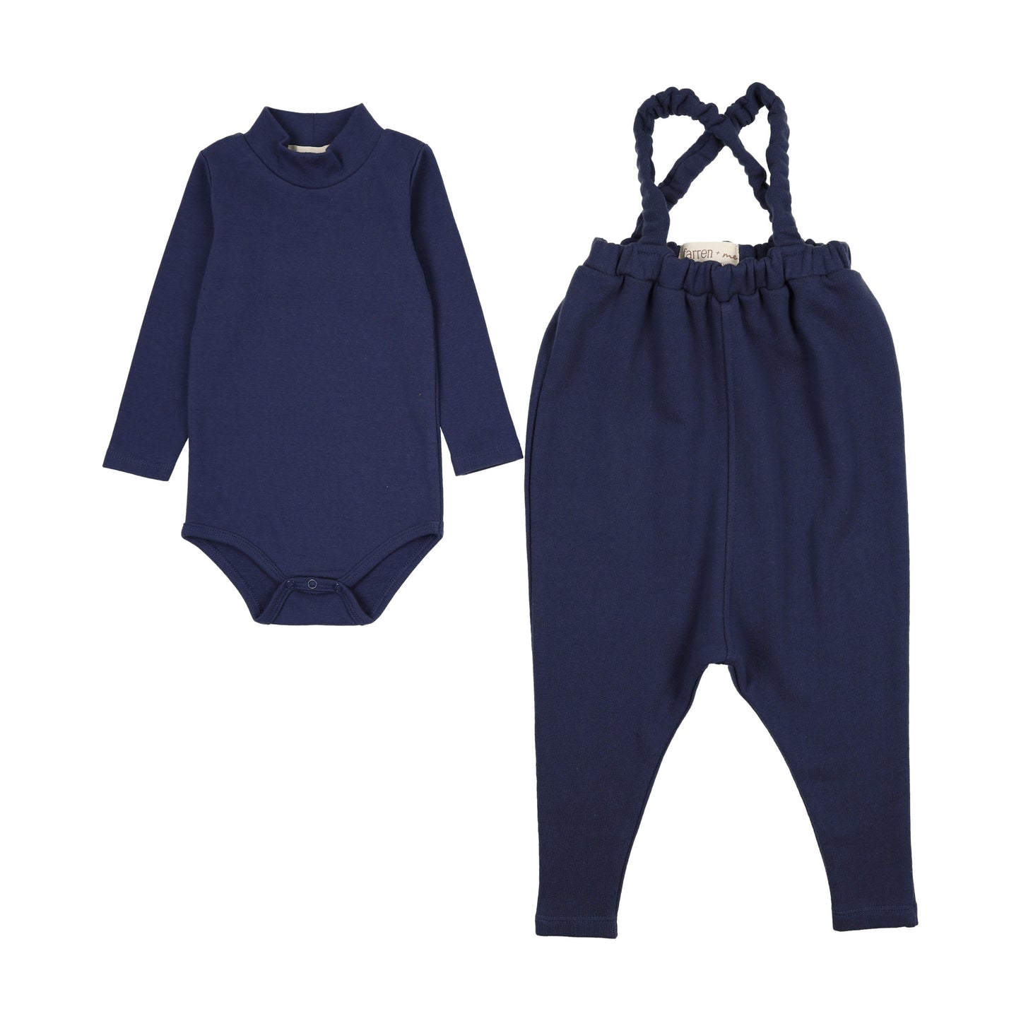 French terry overall + Mockneck onesie set (FAW25-02)