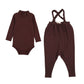 French terry overall + Mockneck onesie set (FAW25-02)