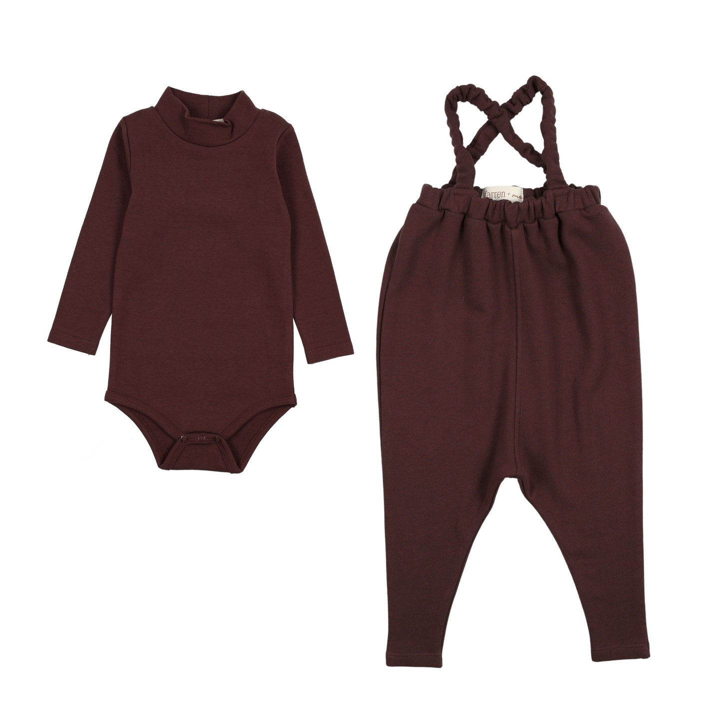 French terry overall + Mockneck onesie set (FAW25-02)