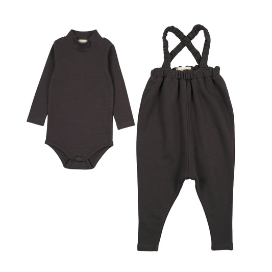 French terry overall + Mockneck onesie set (FAW25-02)