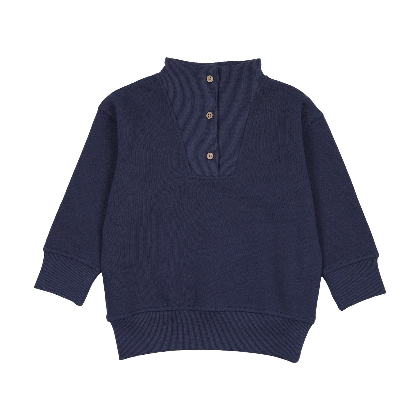 Buttoned neck sweatshirt