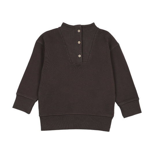 Buttoned neck sweatshirt