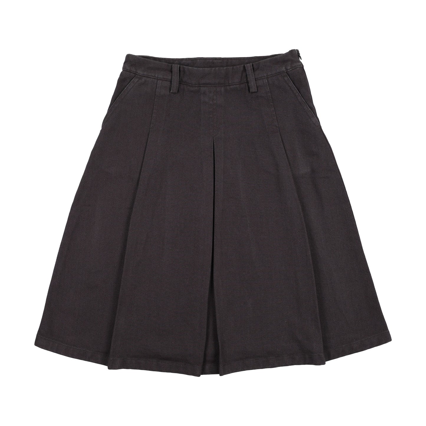 Denim pleated skirt