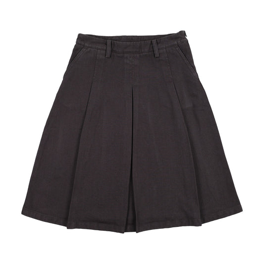 Denim pleated skirt