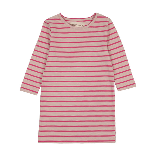 STRIPED 3/4 SLEEVE T SHIRT