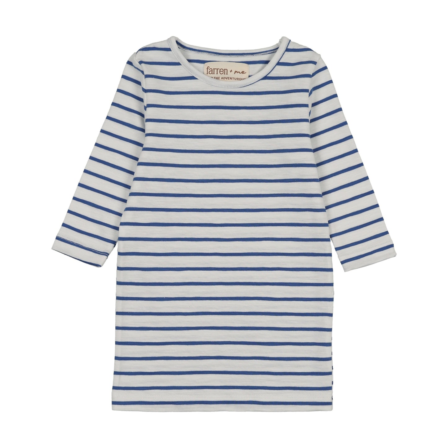 STRIPED 3/4 SLEEVE T SHIRT
