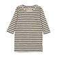 STRIPED 3/4 SLEEVE T SHIRT
