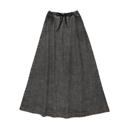 WASH DENIM MAXI SKIRT