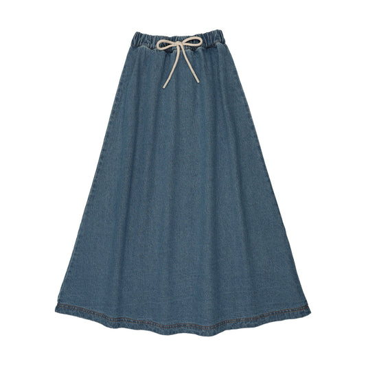 WASH DENIM MAXI SKIRT