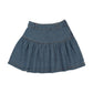 DENIM DROP YOKE FLAIRED SKIRT