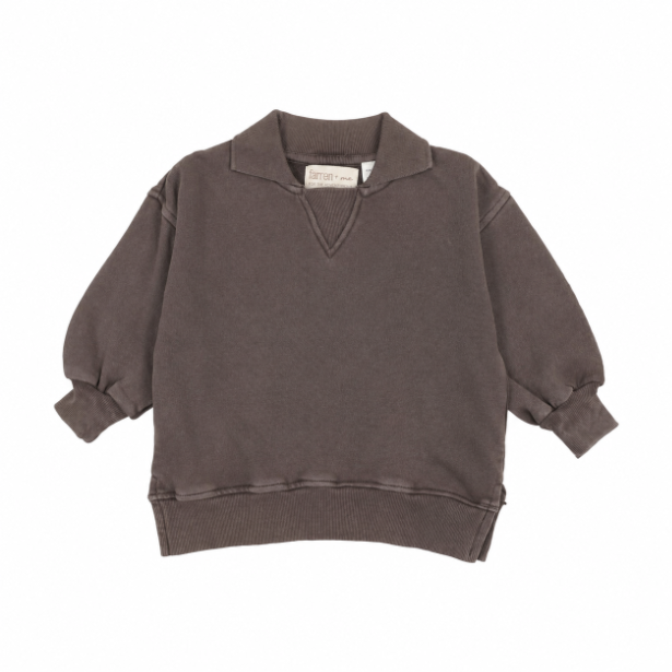 V-neck collared sweatshirt - (FAW26-T06)